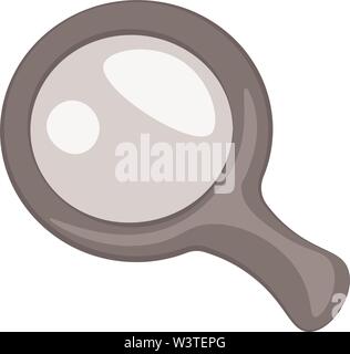 Grigio di una lente di ingrandimento, il vettore, il colore di disegno o illustrazione. Illustrazione Vettoriale