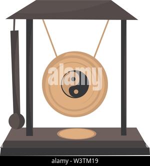 Jin jang gong, illustrazione, vettore su sfondo bianco. Illustrazione Vettoriale