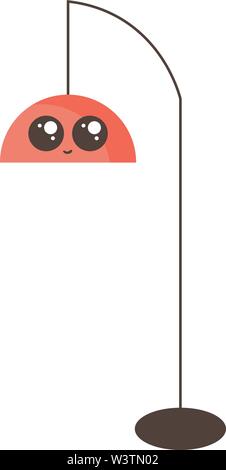 Carino lampada rosa, illustrazione vettore su sfondo bianco. Illustrazione Vettoriale