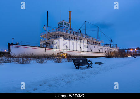 SS Klondike sul fiume di Yukon a Whitehorse, Yukon, Canada Foto Stock