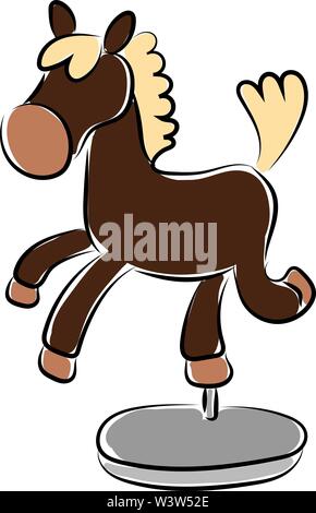 Piccoli souvenir di cavallo, illustrazione vettore su sfondo bianco. Illustrazione Vettoriale