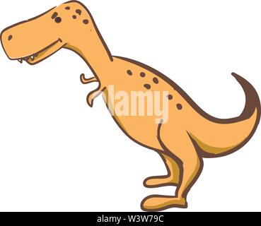 Arrabbiato baryonyx, illustrazione vettore su sfondo bianco. Illustrazione Vettoriale