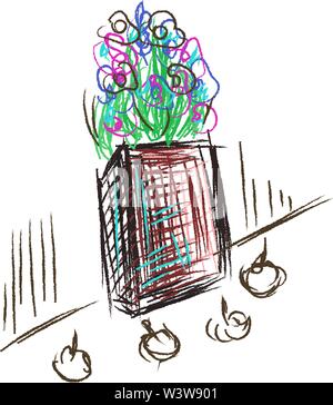 Fiori morti, illustrazione vettore su sfondo bianco. Illustrazione Vettoriale