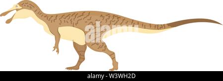 Baryonyx, illustrazione vettore su sfondo bianco. Illustrazione Vettoriale