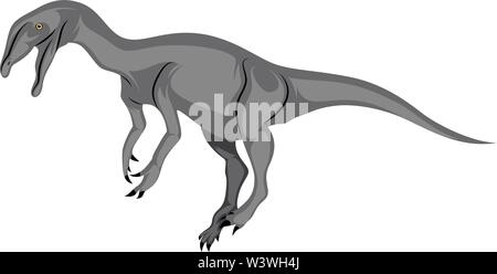 Brutto dinosour, illustrazione vettore su sfondo bianco. Illustrazione Vettoriale