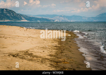 Albania, Velipoja. Costa in una destinazione di vacanze Foto Stock