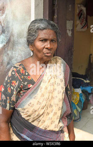 Dhobi khana lavanderia pubblica a Kochi (Cochin) Kerala, India Foto Stock