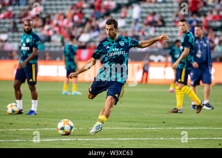 Los Angeles, Stati Uniti d'America. 17 Luglio, 2019. Henrikh Mkhitaryan (7) pregame contro il Bayern Monaco di Baviera nella International Champions Cup. Credito: Ben Nichols/Alamy Live News Foto Stock