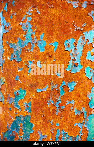 Metallo arrugginito sfondo con tessitura grossolana di close-up Foto Stock