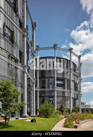 Gasholders London Apartments, King's Cross, Londra Foto Stock