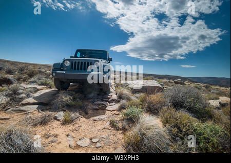 Tankwa Karoo National Park, Northern Cape, Sud Africa è la patria di molti 4x4 sentieri a scendere dal percorso battuto e di esplorare questa arida terra bellissima Foto Stock