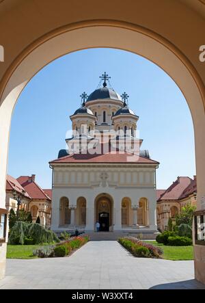 Trinità o la Riunificazione Nazionale Cattedrale o Duomo di incoronazione, Alba Iulia, Transilvania, Romania Foto Stock