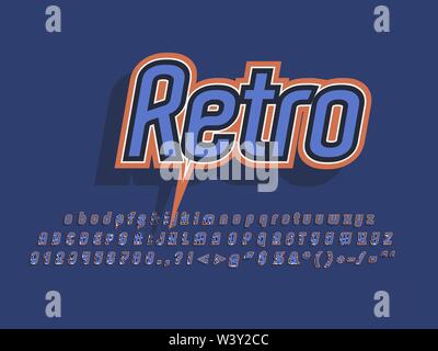 Font retrò e alfabeto. Stock illustrazione vettoriale Illustrazione Vettoriale