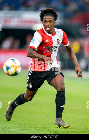 ROTTERDAM, 17-07-2019, Friendly , Feyenoord - Panathinaikos , Stadio Feyenoord De Kuip , Feyenoord player Tyrell Malacia Foto Stock