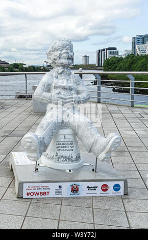 Un ragionevolmente accurata mappa di Glasgow figura al Riverside Transport Museum a Pointhuse Partick su strada dal Fiume Clyde in Glasgow Scotland Regno Unito Foto Stock