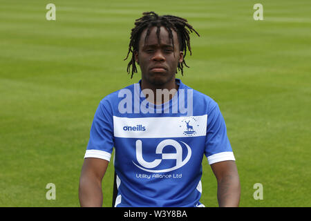 HARTLEPOOL, INGHILTERRA XIII Luglio Peter Kioso di Hartlepool Regno durante il club di servizio fotografico al Victoria Park, Hartlepool sabato 13 luglio 2019 (Pic: Mark Fletcher | MI News) Foto Stock