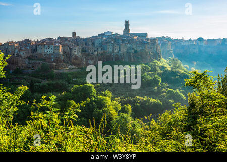 Vista a Pitigliano, Grosseto e la Maremma,Toscana, Italia Foto Stock
