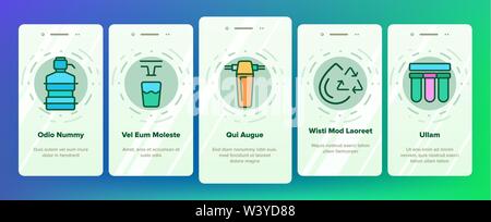 Trattamento acqua di onboarding vettore Illustrazione Vettoriale