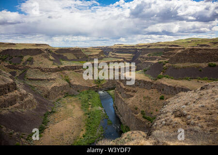 Palouse river canyon vicino a Palouse Falls, nello Stato di Washington, USA Foto Stock