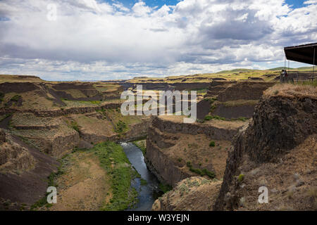 Palouse Falls, Palouse River, vicino a Snake River, a sud-est dello Stato di Washington, USA Foto Stock