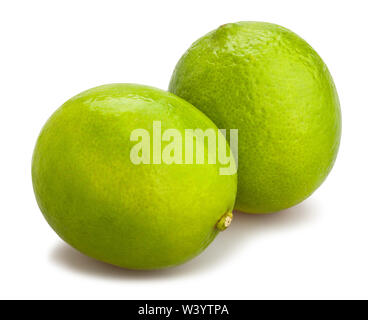 Percorso di calce isolato su bianco Foto Stock