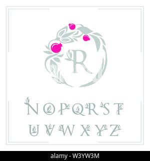 Modello di logo le lettere sono incorniciate con un modello Illustrazione Vettoriale