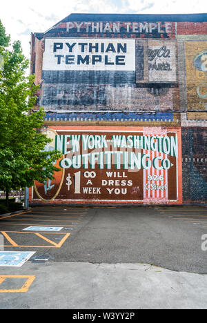 Il Tempio Pythian su Broadway di Tacoma, Washington. Progettato dall architetto Tacoma, Frederick Heath. Foto Stock