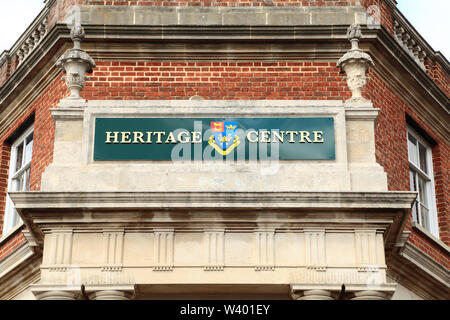 Hunstanton Heritage Centre, dettaglio precedentemente NatWest Bank, Norfolk, Inghilterra, Regno Unito Foto Stock