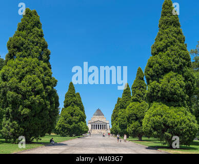 Il Tempio della Rimembranza, un memoriale di guerra in Kings Domain, Melbourne, Victoria, Australia Foto Stock