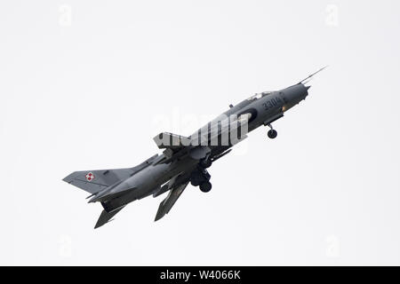 Fatto sovietica caccia bombardiere Sukhoi Su-22 a Gdynia, Polonia. 13 luglio 2019 © Wojciech Strozyk / Alamy Stock Photo Foto Stock