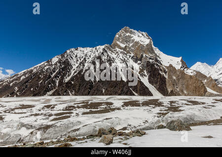 K2 picco di montagna, la seconda montagna più alta del mondo, K2 trek, Pakistan, Asia Foto Stock