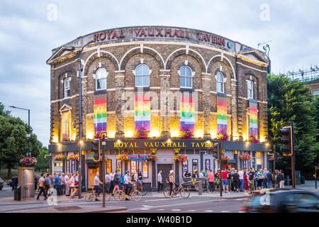 La facciata della Royal Vauxhall Tavern di Vauxhall, Londra Foto Stock