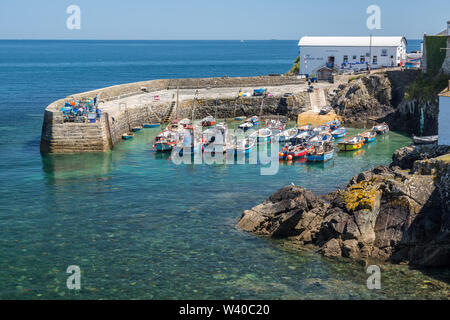 Il Harbour Village di Coverack in Cornovaglia, Inghilterra. Foto Stock