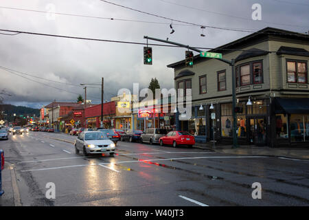 Hawthorne Boulevard Portland Oregon Foto Stock