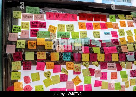 Lennon pareti Hong Kong Luglio 2019 Foto Stock