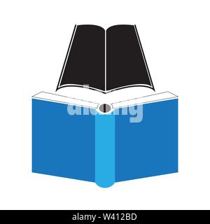 Semplice icona a forma di libro, adatto per illustrazione di istruzione Illustrazione Vettoriale