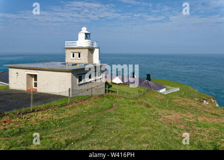 Bull Point Lighthouse vicino Mortehoe & Woolacombe, North Devon, Regno Unito Foto Stock