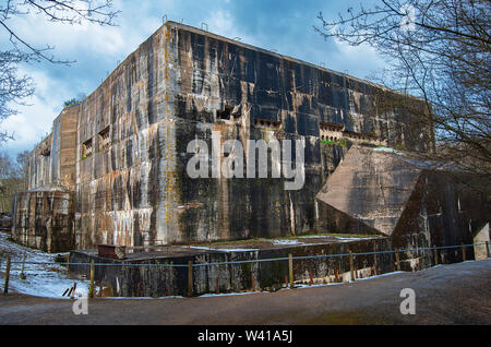 Guerra Mondiale 2 reliquie al Blockhaus d'Eperlecques (Eperlecques Bunker) in Francia Foto Stock