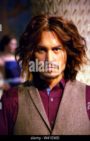 Johnny Depp nel Museo delle cere di Madame Tussauds di New York Foto Stock