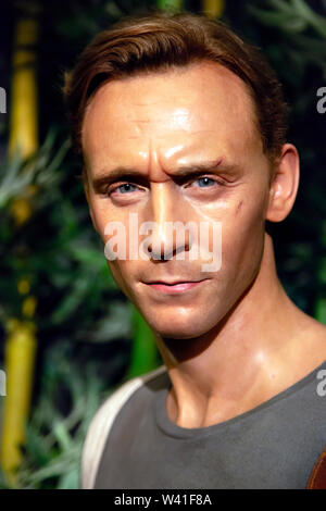 Tom Hiddleston in Madame Tussauds di New York Foto Stock