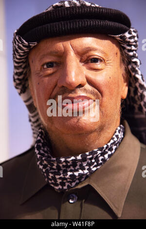 Yasser Arafat in Madame Tussauds di New York Foto Stock