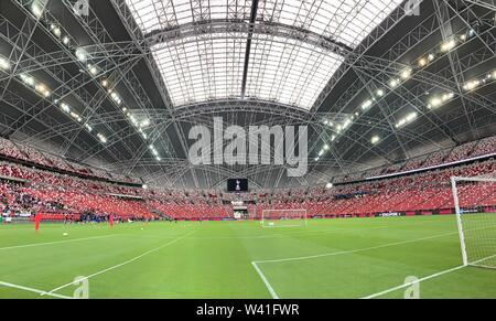 Una vista generale della National Stadium, Singapore, dove il Manchester United dovrà affrontare il Tottenham Hotspur in un pre-stagione fixture. Foto Stock