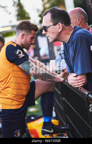 Slough Town FC vs AFC Bournemouth U23 a pergolato PARK, Slough, Berkshire, Inghilterra martedì 16 luglio 2019. Foto: Filippo J.A Benton Foto Stock