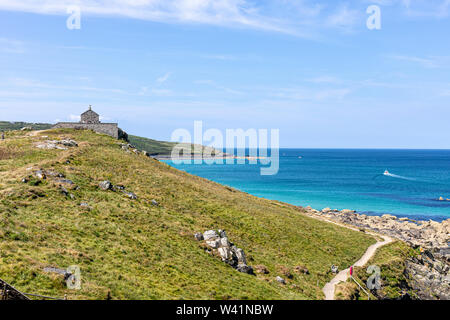 St Nicholas Cappella, l'isola, St Ives, Cornwall Foto Stock