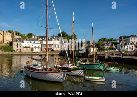 Auray. Il porto. Morbihan. Bretagne. Francia Foto Stock