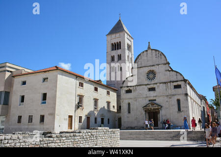 La Chiesa di Santa Maria, benediktinski samostan sv. Marije, Zadar, Croazia, Europa, patrimonio mondiale dell UNESCO Foto Stock