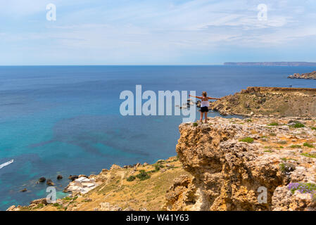 Manikata, Malta. Torre di avvistamento Lippija (Ta 'Lippija Torre), 1637 Foto Stock