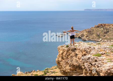 Manikata, Malta. Torre di avvistamento Lippija (Ta 'Lippija Torre), 1637 Foto Stock