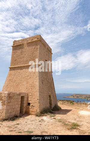 Manikata, Malta. Torre di avvistamento Lippija (Ta 'Lippija Torre), 1637 Foto Stock