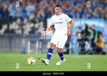 Danny Drinkwater (Chelsea) Luglio 19, 2019 - Calcetto : J League World Challenge 2019 match tra Kawasaki frontale 1-0 Chelsea FC di Nissan Stadium di Kanagawa, Giappone. Credito: Giovanni Osada AFLO/sport/Alamy Live News Foto Stock